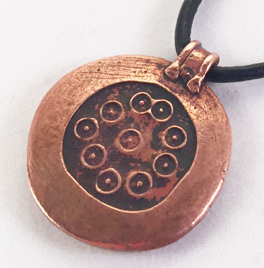 As Above So Below Copper Medallion with Black Cord